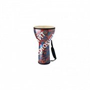 REMO DJ-FESM-17- Djembe, Festival, Pre-Tuned, Small, 8&#39; X 14&#39;, SKYNDEEP®, FIBERSKYN®, Fabric Rainbow джембе