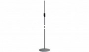 K&amp;M 26010-300-87 прямая микрофонная стойка, круглое основание, высота 870-1575 мм, цвет серый Soft Touch