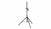 K&M 21302-009-55 стойка-элеватор для акустических систем, выс.1385-2180 мм , диам. 35 мм, болт М10, нагр. до 40 кг, сталь,чёрная