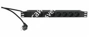 K&amp;M 28665-000-55 рэковый сетевой распределитель с кнопкой, алюминиевый корпус, 7 разъемов на передней панели, 16 A 230 В