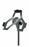 K&M 19712-300-55 держатель для iPad 2 и старше, крепится к микрофонной стойке на резьбу 3/8', наклонный, поворотный
