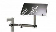 K&amp;M 18815-000-55 держатель ноутбука/iPad для клавишных стоек квадратного профиля, 8 положений наклона, сталь, чёрный