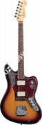 FENDER KURT COBAIN JAGUAR 3-COLOR SUNBURST, электрогитара, именная модель Kurt Cobain, цвет трёхцветный санбёрст, кейс FENDER KURT COBAIN JAGUAR 3-COLOR SUNBURST, электрогитара, именная модель Kurt Cobain, цвет трёхцветный санбёрст, кейс