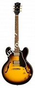 GIBSON CUSTOM 1959 ES-335 DOT PLAIN VINTAGE SUNBURST полуакустическая электрогитара с кейсом, цвет санбёрст