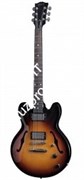 GIBSON MEMPHIS ES-339 STUDIO GINGER BURST полуакустическая электрогитара с кейсом, цвет красный санбёрст