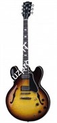 GIBSON MEMPHIS ES-335 FIGURED SUNSET BURST полуакустическая электрогитара с кейсом, цвет прозрачный сансет бёрст