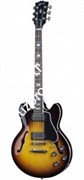 GIBSON MEMPHIS ES-339 SUNSET BURST полуакустическая электрогитара с кейсом, цвет сансет бёрст