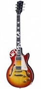 GIBSON MEMPHIS ES-LES PAUL HERITAGE SUNBURST полуакустическая электрогитара с кейсом, цвет красный санбёрст