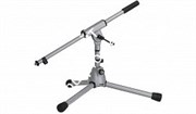 K&amp;M 25910-300-87 низкая микрофонная стойка журавль для бас-бочки, металлические узлы, высота 280 мм, длина журавля 525 мм, серая