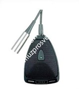 SHURE MX392BE/O плоский (поверхностный) конденсаторный всенаправленнный микрофон, черный, крепление провода сквозь стол
