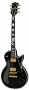 GIBSON CUSTOM LES PAUL CUSTOM EBONY электрогитара с кейсом, цвет черный, фурнитура Chrome