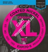 D'ADDARIO EXP170-5 SET BASS EXP NKL 45-130 5STR Комплект струн для 5-струнной бас-гитары, Light, 45-130
