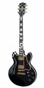 GIBSON CUSTOM CS-356 EBONY полуакустическая электрогитара с кейсом, цвет черный, фурнитура Gold
