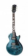 GIBSON CUSTOM LES PAUL STANDARD FIGURED TOP NORDIC BLUE электрогитара с кейсом, цвет синий фурнитура никель