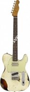 FENDER 2018 LTD HEAVY RELIC® REVERSE CUSTOM HS TELE® - AGED OLYMPIC WHITE over 3-COLOR SUNBURST Электрогитара с кейсом, цвет бел