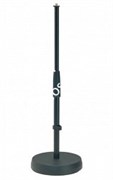 K&M 23300-300-55 напольная/настольная низкая микрофонная стойка на круглом основании, В 35-58 см, разъём 3/8', чёрная