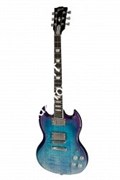 GIBSON 2019 SG High Performance Blueberry Fade электрогитара, цвет синий в комплекте кейс GIBSON 2019 SG High Performance Blueberry Fade электрогитара, цвет синий в комплекте кейс