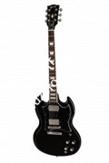 GIBSON SG Standard Ebony электрогитара, цвет черный, в комплекте кожаный чехол GIBSON SG Standard Ebony электрогитара, цвет черный, в комплекте кожаный чехол