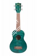 KALA KA-SEMB Kala Soprano Exotic Mahogany Blue Ukulele укулеле, форма корпуса - сопрано, цвет морской волны