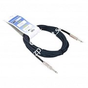 INVOTONE ACI1304/BK - инструментальный кабель, 6,3 джек моно <-> 6,3 джек моно, длина 4 м (ченый)