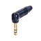 Neutrik NP3RX-B - разъем Jack 6.3мм угловой TRS (стерео) штекер, черненый корпус, золоченые контакты - фото 117465