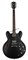 GIBSON 2019 ES-335 SATIN TRANS BLACK полуакустическая электрогитара, цвет черный, в комплекте кейс - фото 160131