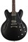 GIBSON 2019 ES-335 SATIN TRANS BLACK полуакустическая электрогитара, цвет черный, в комплекте кейс - фото 160132