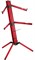 K&M 18860-000-36 Spider Pro клавишная стойка на 2 уровня, макс. нагрузка 105 кг, h 1310 мм, красная - фото 162274