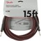 FENDER FENDER 15' INST CABLE RED TWD инструментальный кабель, красный твид, 15' (4,6 м) - фото 162914