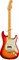 FENDER American Ultra Stratocaster® HSS, Maple Fingerboard, Plasma Red Burst электрогитара, цвет красный в комплекте кейс - фото 163473