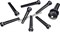PLANET WAVES PWPS10 MOLDED BRG/END PIN ST, BK W/DOT колышки для крепления струн (7 шт.), цвет черный с белой точкой - фото 167620