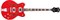 Gretsch G5442BDC Electromatic Hollow Body 30.3' Short Scale Bass, RW F-board, Transparent Red Бас-гитара полуакустичеcкая, красн - фото 19164