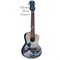 LUNA UKE GWC - укулеле, концерт, чехол в комплекте,рисунок "Большая волна" художника Хокусай на деке - фото 22114