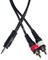 ROCKDALE XC-001-1M готовый компонентный кабель, разъёмы stereo mini jack папа (3,5) x 2 RCA, д 1 м, чёрный - фото 43710