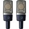 AKG C214 ST подобранная стереопара конденсаторых микрофонов C214. В комплекте: H85 держатель антивибрационный — 2шт, W214 ветрозащита — 2шт, H50 cтереопланка с 2-мя втулками, кейс жесткий - фото 45124