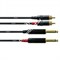 Cordial CFU 3 PC кабель сдвоенный RCA/джек моно 6.3мм male, 3.0м, черный - фото 45518