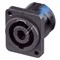 Neutrik NL4MP-M3 панельный разъём Speakon, 4-контактный квадратный фланец,крепежные отверстия резьба М3 - фото 45788