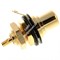 Neutrik NYS367-0 панельный разъем RCA гнездо, черный изолятор, золоченые контакты - фото 45848