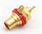 Neutrik NYS367-2 панельный разъем RCA гнездо, красный изолятор, золоченые контакты - фото 45852