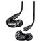 SHURE SE215-K-UNI-EFS Наушники внутриканальные (наушники вставные) с одним драйвером, черные. Гарнитурный кабель TRRS 3.5 мм. - фото 58517