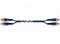 QUIK LOK STR613K-1 BK компонентный кабель, позолоченные разъёмы 2 RCA Male - 2 RCA Male (тюльпаны), 1м - фото 66607