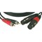 KLOTZ AT-CF0200 аналоговый аудиокабель с позолоченными разъёмами 2XLR female x 2RCA male, чёрный, 2 м - фото 67107