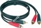 KLOTZ AT-CC0600 аналоговый аудиокабель с позолоченными разъёмами 2RCAx2RCA, чёрный, 6 метров - фото 67428