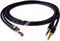 KLOTZ ALPP003 инсертный кабель 2 RCA папа х 2 Jack mono, позолоченные контакты, кабель AC106, чёрный, длина 0,3 м - фото 67430
