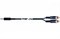 QUIK LOK STR612-3 BK компонентный кабель, разъёмы Stereo 3.5mm jack - 2 RCA, чёрный, 3 м - фото 67432