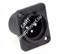 SWITCHCRAFT PD3MSC3 панельный разъём XLR папа, 3 пин, серебр. контакты, пластик - фото 68651