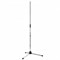 K&M 20130-300-02 прямая микрофонная стойка на треноге, выс 90-160 см, разъём 3/8', сталь, никелированная, вес 2,4 кг - фото 85696