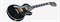GIBSON CUSTOM LES PAUL CUSTOM EBONY LIMITED RUN электрогитара с кейсом, цвет черный. - фото 92132