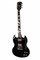 GIBSON SG Standard Ebony электрогитара, цвет черный, в комплекте кожаный чехол - фото 96203