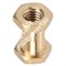 066 Переходник с гнезда 1/4" на гнездо 3/8" с гайками - фото 99826